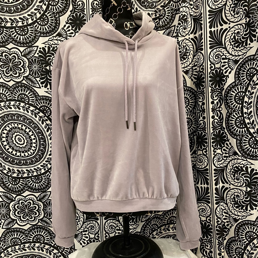 Urban Nation L Pale Lavender Soft Plush Microfiber Hoodie‎ Top